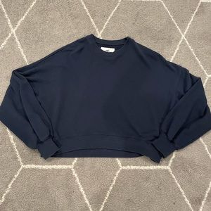 Hollister XS Cropped Sweatshirt Navy Blue